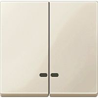 Лицевая панель Schneider Electric Merten System M для 2-кл. выключателя с подсветкой бежевый картинка